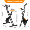 Foldable Exercise Bike Magnetic Cycling Bike w/ 8 Adjustable Resistance Home Gym