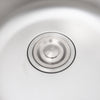 Inset Kitchen Sink Round Single Bowl Stainless Steel Undermount Basin w/ Drainer