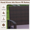 Metal Frame Outdoor Chair with Backrest & Armrests-Gray