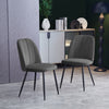 2/4/6 Velvet Suede Dining Chairs Upholstered seat with Metal Legs Kitchen Chairs