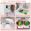Kids Corner Kitchen Playset Pretend Wooden Play Kitchen Toy-Pink