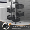 Kitchen Rotating Wheels Tier Trolley 6 Utility Vegetable With Storage Cart Fdxxi