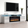 Electric Fireplace With TV Stand Unit Cabinet FirePlace Console 12LED LivingRoom