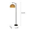 Tall Standing Floor Lamp Standard Living Room LED Bulbs Bamboo Bell Lampshade