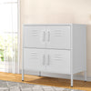 White Office Filing Cabinet Standing Printer Stand File Storage Shelves Cupboard