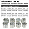 28PCS Press and Pull Sleeve Kit Bush Bearing Removal Kit Steel Case Tool