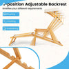 Outdoor Camping Chair Folding Chaise Lounge Chair w/Adjustable Canopy