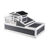 Uimoso Tortoise Habitat Wooden Tortoise House Indoor/Outdoor 3-Room 44x25.6x24in