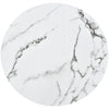 Nesting Coffee Table Set of 2 Marble Effect Side End Table for Living Room White