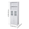 Bathroom 64'' Tall Cabinet Storage Cupboard Tallboy Free Standing Wood Furniture