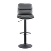 2pcs Bar Stools Faux Leather Padded Seat Stools Metal Base Barstools Grey/Brown