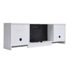 Modern TVs Stand Unit Cabinet w/ Electric Fireplace & 12 Colour LED Light Insert
