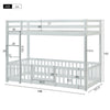 Bunk Beds Kids Children High Sleeper Single 3ft Bed Frame Solid Pine Wood White