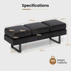 Upholstered Reception Bench Conference Room Chairs-Black
