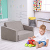 2-in-1 Toddler Fold out Couch Kids Single Convertible Sofa to Lounger Couch