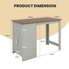 Counter Height Table Rectangular Pub Dining Table Kitchen Bar Table-Grey