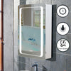 LED Illuminated Bathroom Mirror Cabinet Clock Shaver Socket Touch Sensor