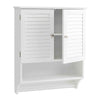 COSTWAY Bathroom Wall Cabinet Hanging Medicine Cabinet w/Towel Bar-White