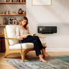 2000W Ceramic Electric Heater with Fan, Wall Mounted, Black