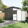 Storage Shed Equipment Combo Package Steel Tool Shed + Polycarbonate Sunroom Kit