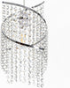 K9 Crystal Long Beaded Spiral Frame Light Fitting Pendant Shade - Chrome