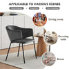 Set of 2 Grey Dining Chairs Velvet Padded Seat Metal Legs Kitchen