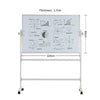 Magnetic Revolving Mobile Whiteboard Aluminium Frame& Dry Wipe Notice Memo Board