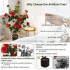 2 Pack Artificial Camellia Tree Faux Flower Plant Artificial Tree Home Decor