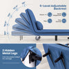 Sleeper Chair with 5-Position Adjustable Backrest & Lumbar Pillow BLue