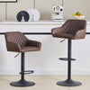 2x Bar Stools Breakfast Comfortable Swivel Gas Lift Kitchen Stool Leather Chairs