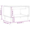 Coffee Table Black 60x50x40 cm Engineered Wood