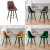 Pair Barstools Soft Upholstered Seat Kitchen Breakfast Counter Bar Stool Chair