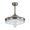 Reversible LED Crystal Ceiling Fan Lights Chandelier Lamp with Remote Control UK
