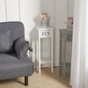 Nightstand Chic White Slim Bedside Tables Tall Hallway Narrow Telephone Table UK