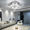 Crystal Chandelier Square Ceiling Light LED Lamp Pendant Light Living Room