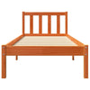 Lechnical Bed Frame Wax Brown 90x190 Solid Wood Pine,Bed Frame,Bed L6R1