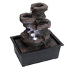 Water Fountain w/ LED Lights Garden Feature Statue Resin Ornament Indoor Outdoor