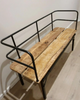 Vintage Industrial Bench Metal Dining Chair 2 Seater Hallway Kitchen Rustic Seat