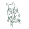 2 Tier Parisian Style Metal Garden Cart Plant Stand Flower Pot Display Decor
