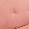 2 Seater Pink Linen Fabric Sofa Bed Recliner Sofabed Padded Loveseat Wooden Legs