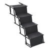 Outdoor Car Boot Pet Dog Stairs 4 Steps Ladder Oxford &Steel Doggy Climbing Ramp