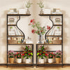 Industrial 5-Tier Plant Stand S Shape Raised Floor Shelf Bookshelf Storage Rack