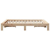 Bed Frame without 150x200 King Size Solid Wood Pine K9U6