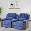 Electric Recliner Massage Heated Vibration Sofa Reclining Lounge Armchair Blue