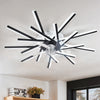 LED Ceiling Fan Light Dimmable Living Room Chandelier Lamp Remote Control 92cm