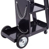 3 Tier Heavy Duty Trolley Welding Cart with Chains for MIG TIG Welder Machine