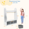 Kids Wardrobe Clothes Hanging Drawer Storage Cabinet Open Wardrobe Furniture New