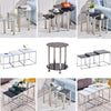Nest Of 3 Nested Nesting Tables Side End Coffee Table Glass/Wood for Living Room