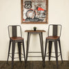 Industrial Style Dining High Table & 2 Stools Tolix Bistro Table Break Bar Stool