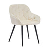 Noble Set of 2 Dining Chairs Velvet Armchairs Upholstered Soft Seat Back Metal